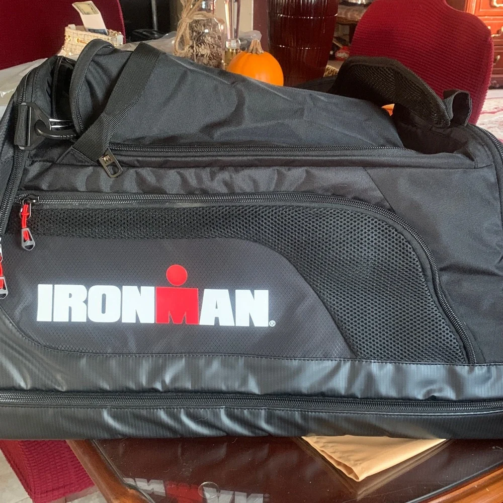 New Ironman Black and Red duffel Bag W/cooler
